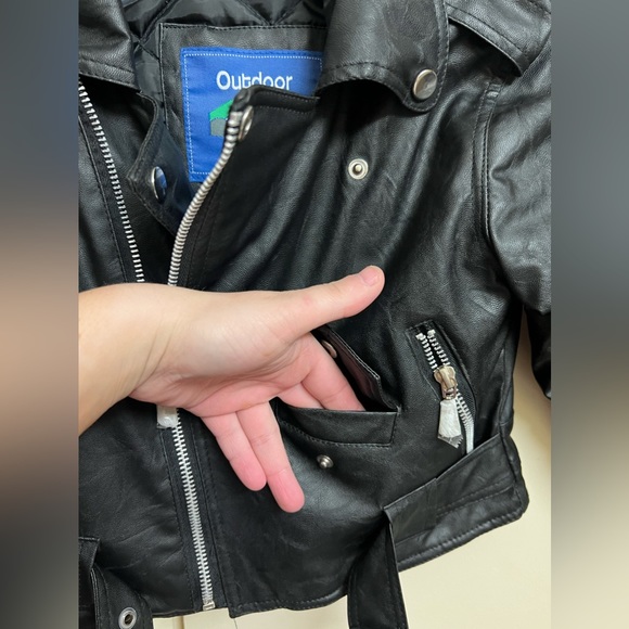 Toddler's black leather coat - Picture 4 of 4